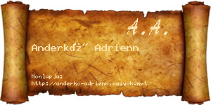 Anderkó Adrienn névjegykártya
